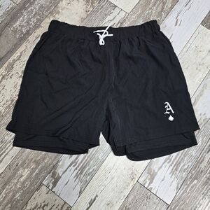 Manfinity Men's Gym Workout Black Shorts Size XXL